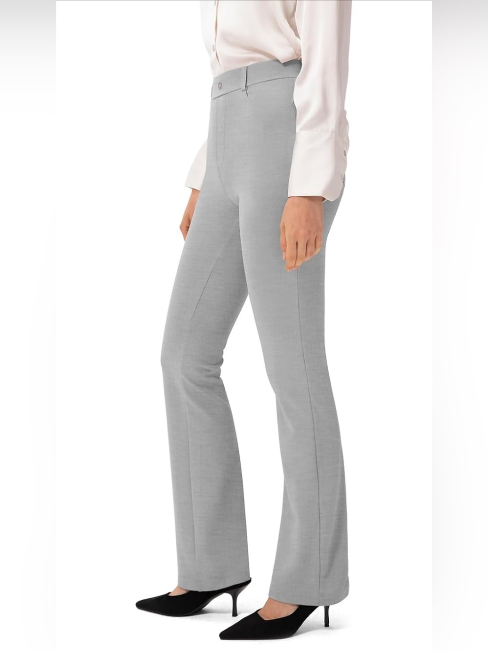 Minmaximum (Amazon) grey pull on boot cut work yoga pants size XL NWT